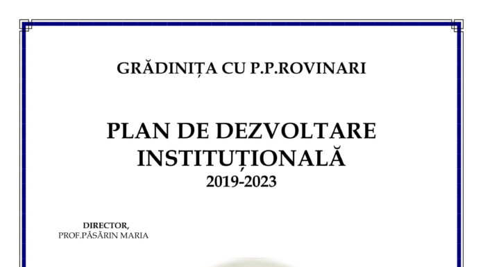 PLAN DE DEZVOLTARE INSTITUTIONALA